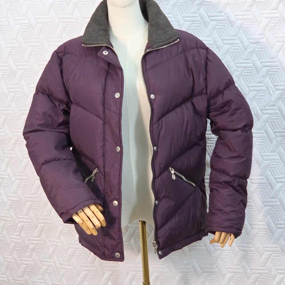 Colebrook & Co Puffer Coat Womens Purple Quilted‎ Duck Down fill Warm Outdoors M - Picture 14 of 15
